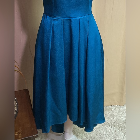 Aidan Mattox Peacock Blue Dress - Picture 3 of 12